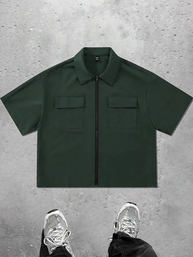 Chemise d’occasion Vert [court] 